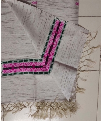 Off white colour handwoven shawl