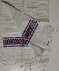 Off white colour handwoven shawl