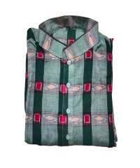 Lime green colour handwoven cotton full kurta