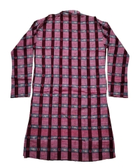 Peach colour handwoven cotton full kurta