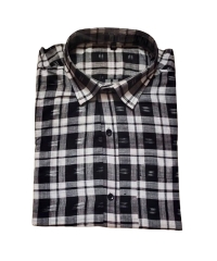 White black colour handwoven cotton half shirt
