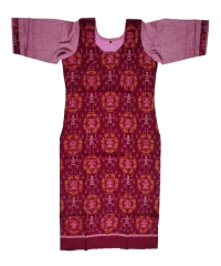 Maroon Peach  colour handwoven cotton kurti