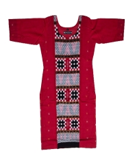 Red colour handwoven cotton kurti