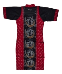 Red black colour handwoven cotton kurti