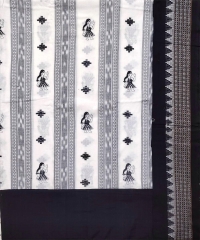 White black colour handwoven cotton dress Piece