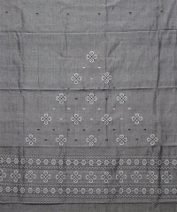 Gray black colour handwoven cotton dress Piece