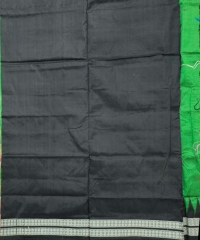 Green & black  colour handwoven silk saree
