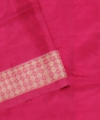Grey Pink Silk Handloom Bomkai Saree