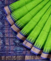  Light Green Blue Tissue Silk Handloom Sambalpuri Saree