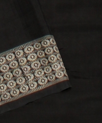 Black green yellow Silk Handloom Sambalpuri Saree