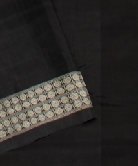Peach Black Silk Handloom Sambalpuri Saree