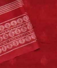 Grey Red Cotton Handloom Sambalpuri Saree