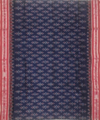 NAVY BLUE AND RED HANDLOOM SAMBALPURI SAREE