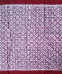 Piech red white colour handwoven cotton Suit Piece