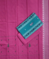 Ramagreen pink colour handwoven cotton Suit Piece