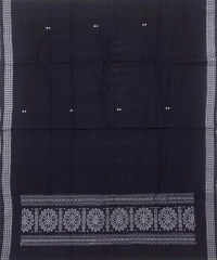 Pink black colour handwoven cotton Suit Piece