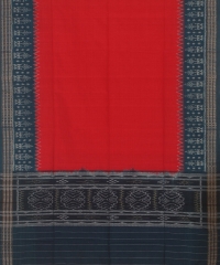 Red deepgreen colour handwoven cotton Dupatta