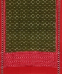 Olive green red colour handloom dupatta