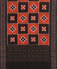 Orange black colour handloom dupatta