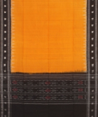 Yellow black colour handloom dupatta
