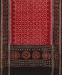 Maroon black colour handloom dupatta