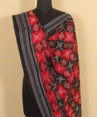 Red black colour handloom dupatta
