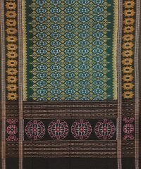 Green black colour handloom dupatta