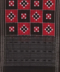Black red white colour handwoven cotton Dupatta