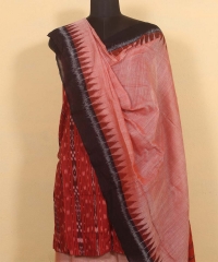 Bricks peack colour handwoven cotton Suit Piece
