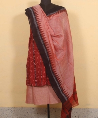 Bricks peack colour handwoven cotton Suit Piece
