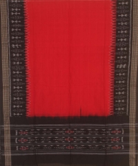 Black red colour handwoven cotton Suit Piece