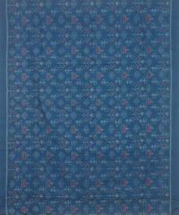 Sky blue red colour handwoven cotton Suit Piece