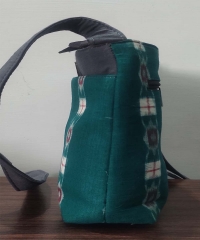 GREEN HANDMADE SAMBALPURI SLING BAG