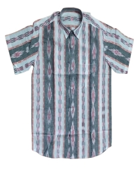  WHITE SAMBALPURI HANDLOON HALF SHIRT