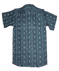 GRAY SAMBALPURI HANDLOON HALF SHIRT