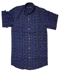 BLUE SAMBALPURI HANDLOON HALF SHIRT