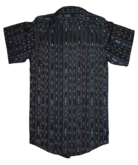 BLACK SAMBALPURI HANDLOON HALF SHIRT