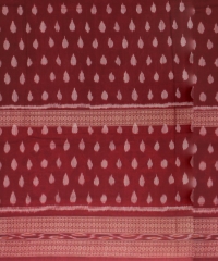 Deep green maroon handloom cotton saree