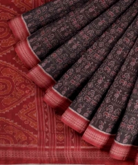 Coffee red handloom cotton saree