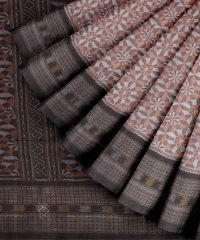 GRAY COFFEE HANDLOOM COTTON SAREE