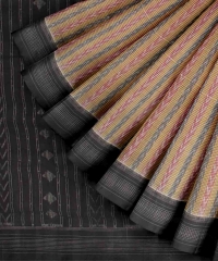 Multi colour handloom cotton saree