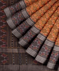 Multi colour handloom cotton saree