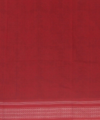 Skyblue red handloom cottonn saree