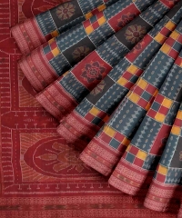 Multi colour handloom cotton saree