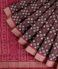 Coffee pink handloom silk saree
