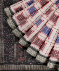 Multi colour handloom silk saree