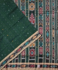 GREEN HANDLOOM SAMBALPURI SAREE