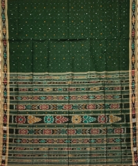 GREEN HANDLOOM SAMBALPURI SAREE