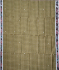 FLAXEN COLOUR HANDLOOM SAMBALPURI SAREE