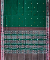 GREEN HANDLOOM SAMBALPURI SAREE